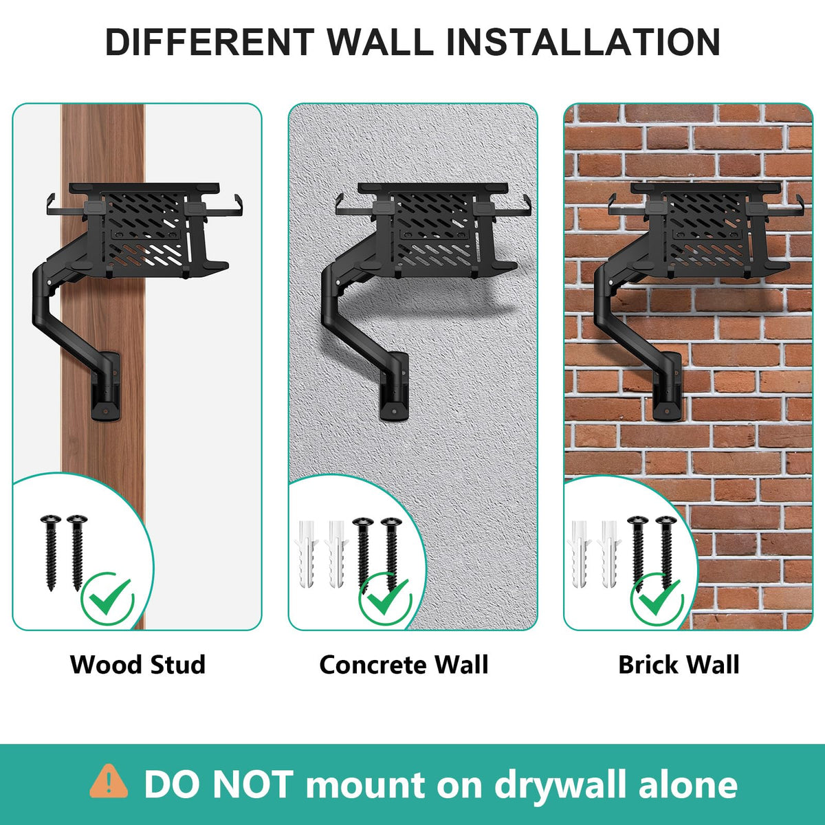 WALI packaging with mounting plate and manual, easy installation benefit
