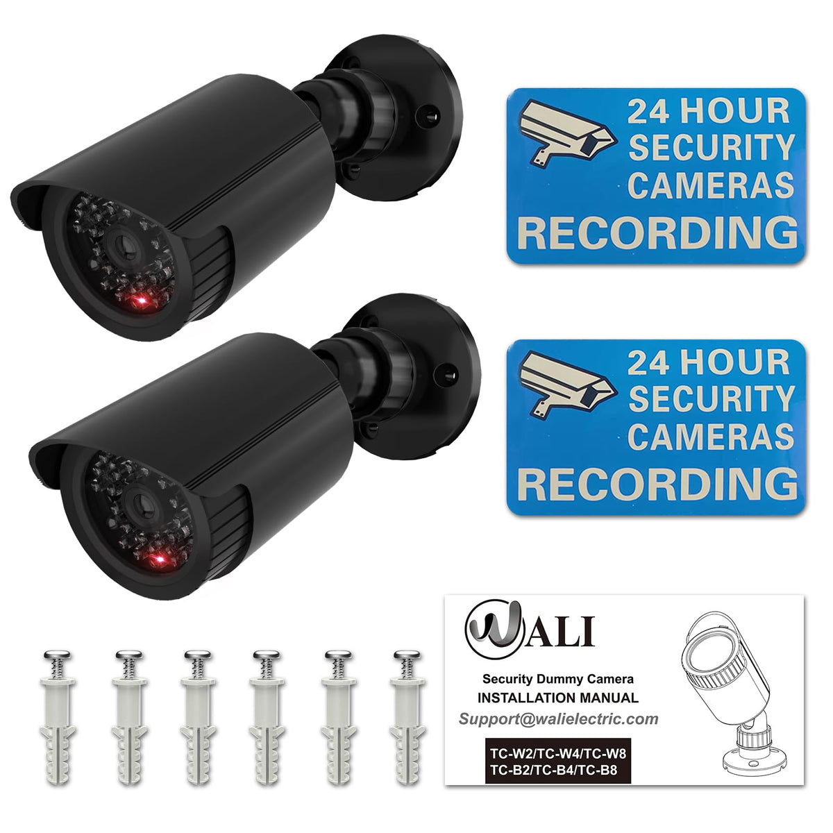 WALI included screws and backings simplify quick mounting.