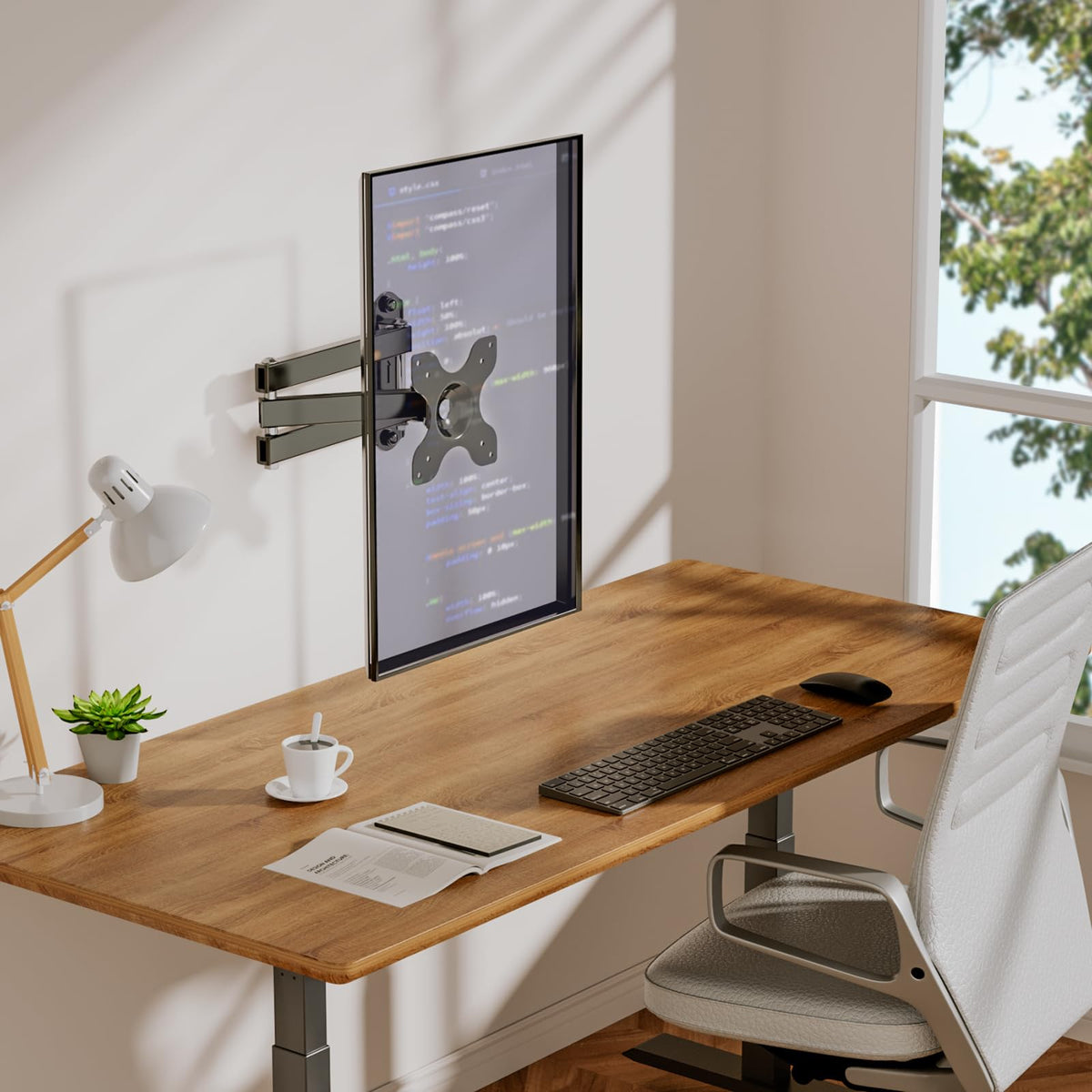 WALI slim profile retracted to 2 inches for a neat room look.