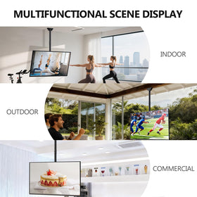WALI space-saving ceiling mount ideal for homes bars gyms and offices.