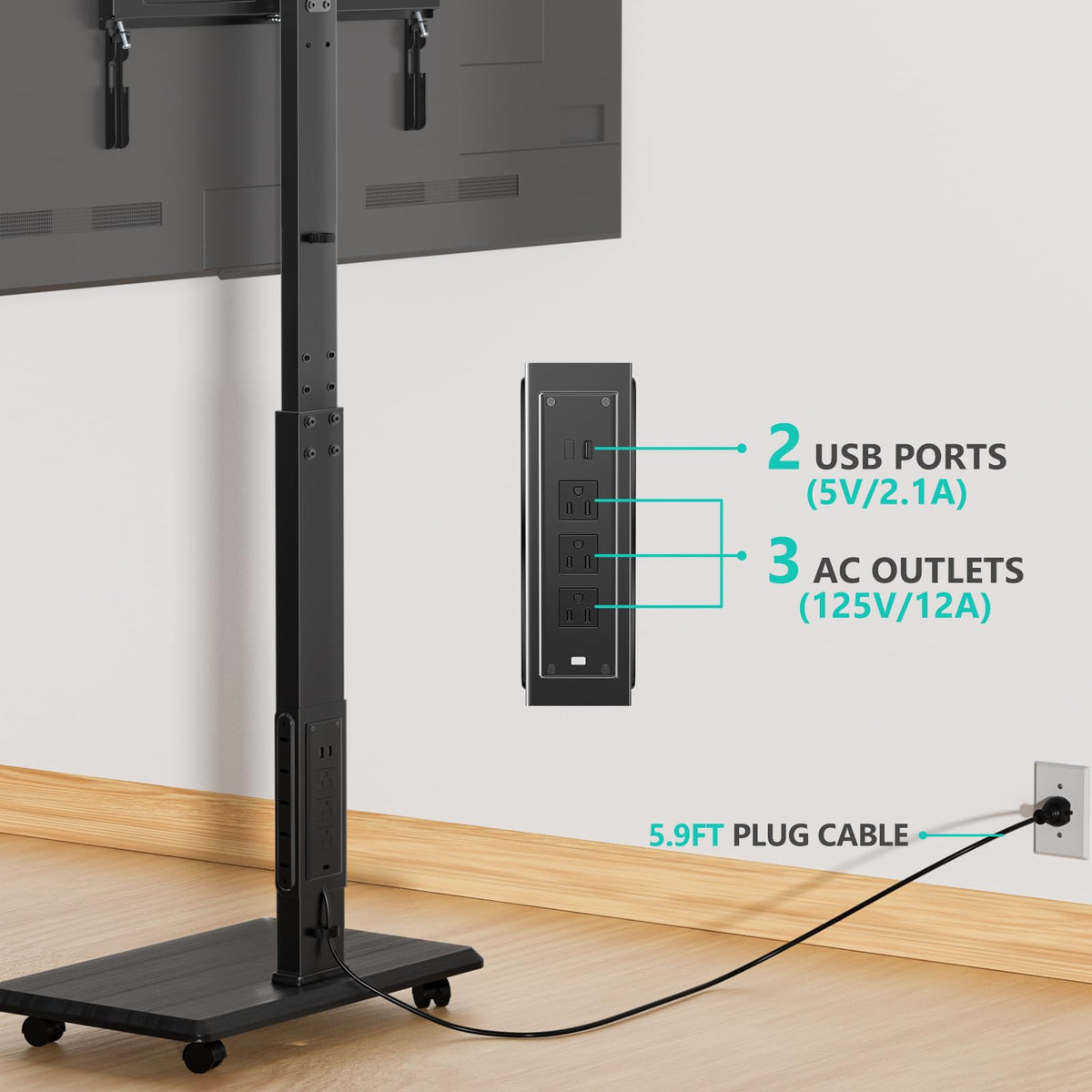 Swivel plus minus 30 degrees lets you find the best angle.