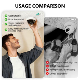 Two-pack white dome cameras ready for simple, wire-free setup.