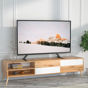 WALI universal TV stand bracket with adjustable holes for flexible mounting.