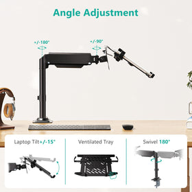 WALI VESA mount detail showing secure monitor attachment and stability