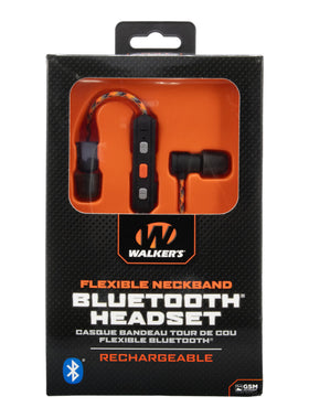 Nylon camo cable adds durability to Walker’s neckband headset.