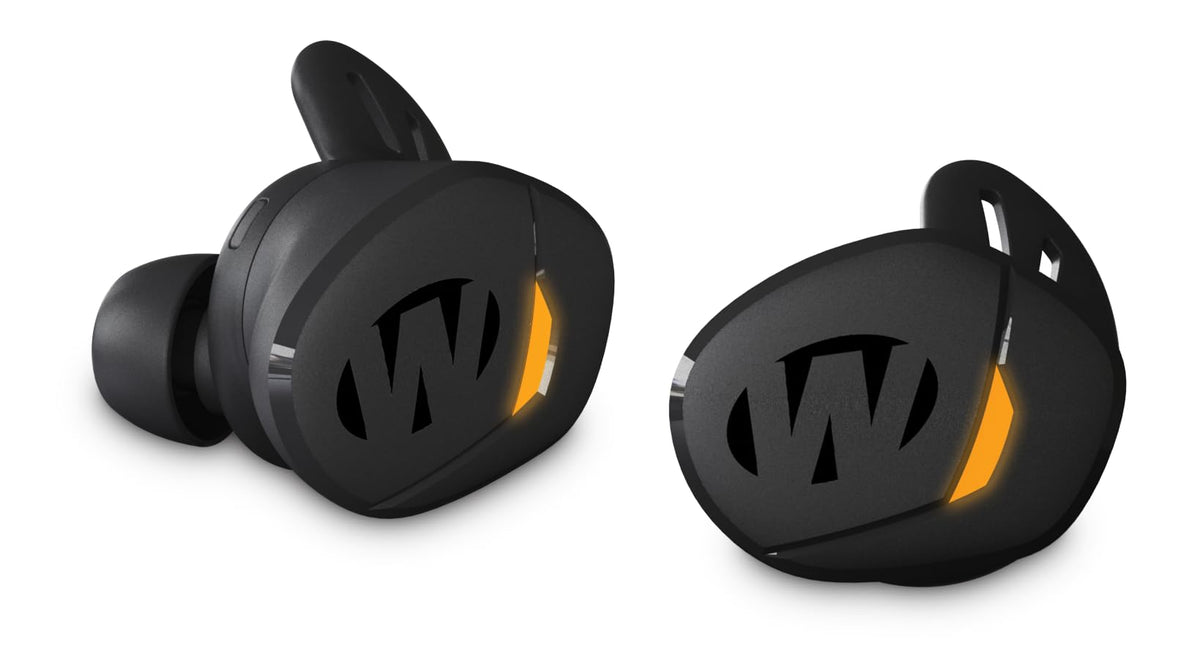 Walkers Suppressor Earbuds in case offer portable protection and quick access on the go.