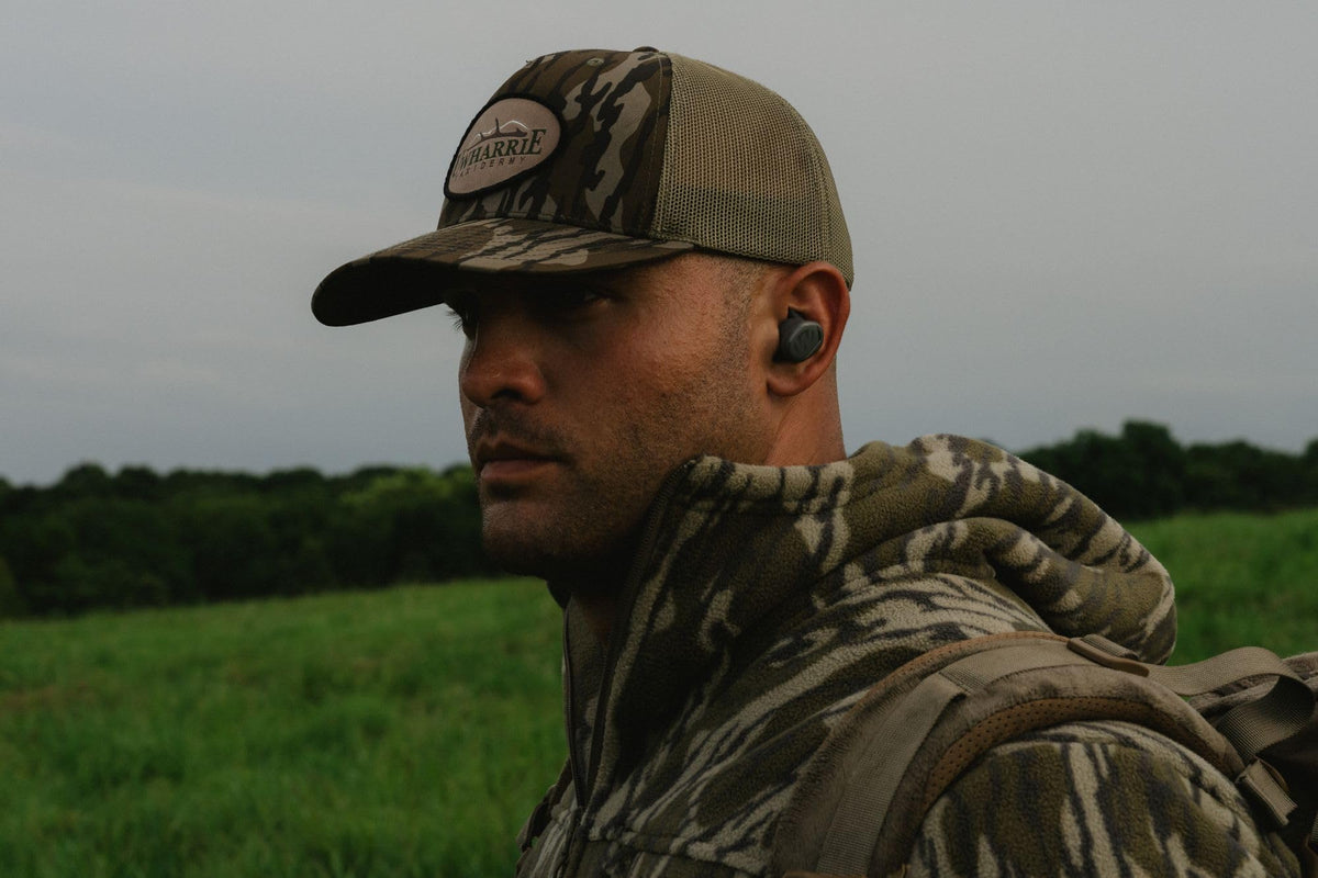 Waterproof design of Walkers Suppressor Earbuds withstands sweat and rain during outdoor use.