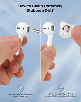 WalktherHa 20-in-1 flocking sponge cleans earpod charging cases gently.