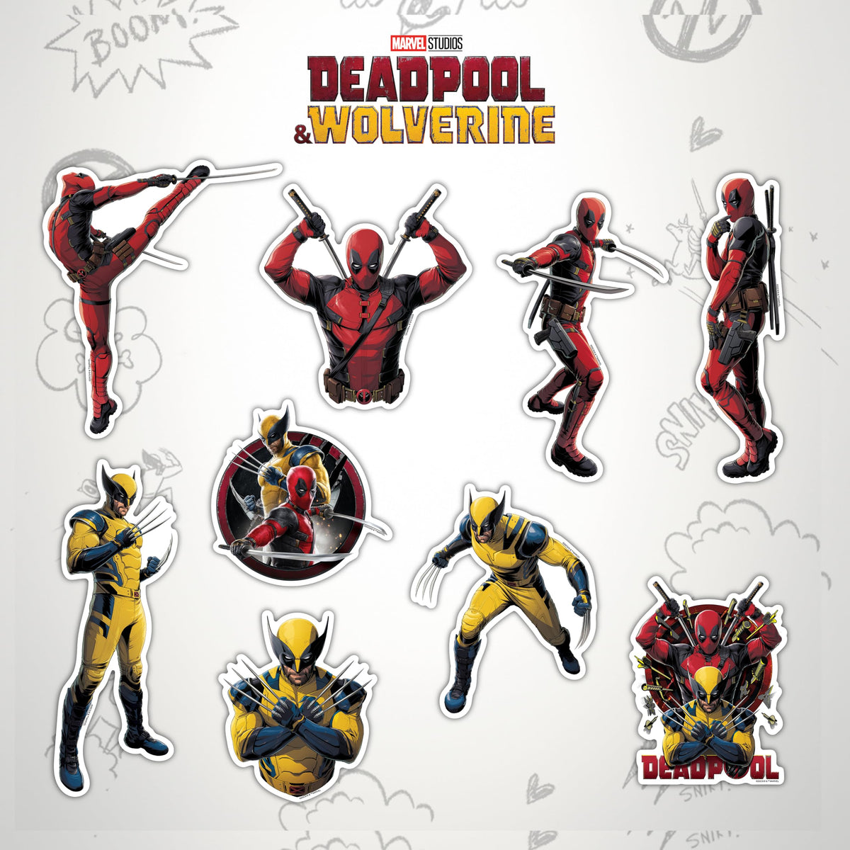 WALL PALZ Deadpool action decal on car window adds bold Marvel energy