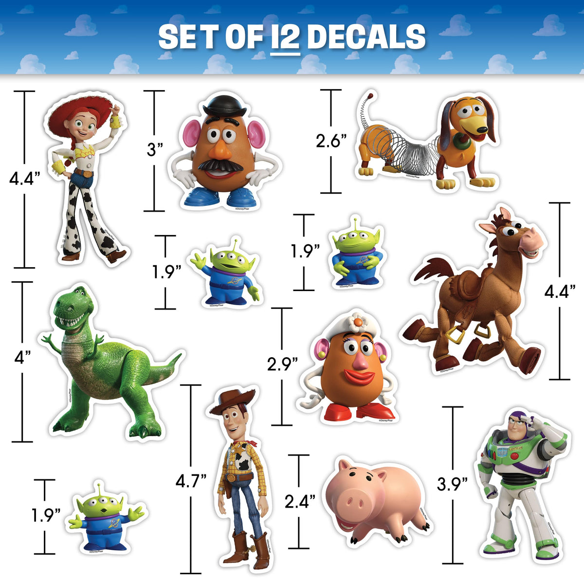 WALL PALZ Toy Story Jessie sticker on a water bottle adds bright color and friendly charm