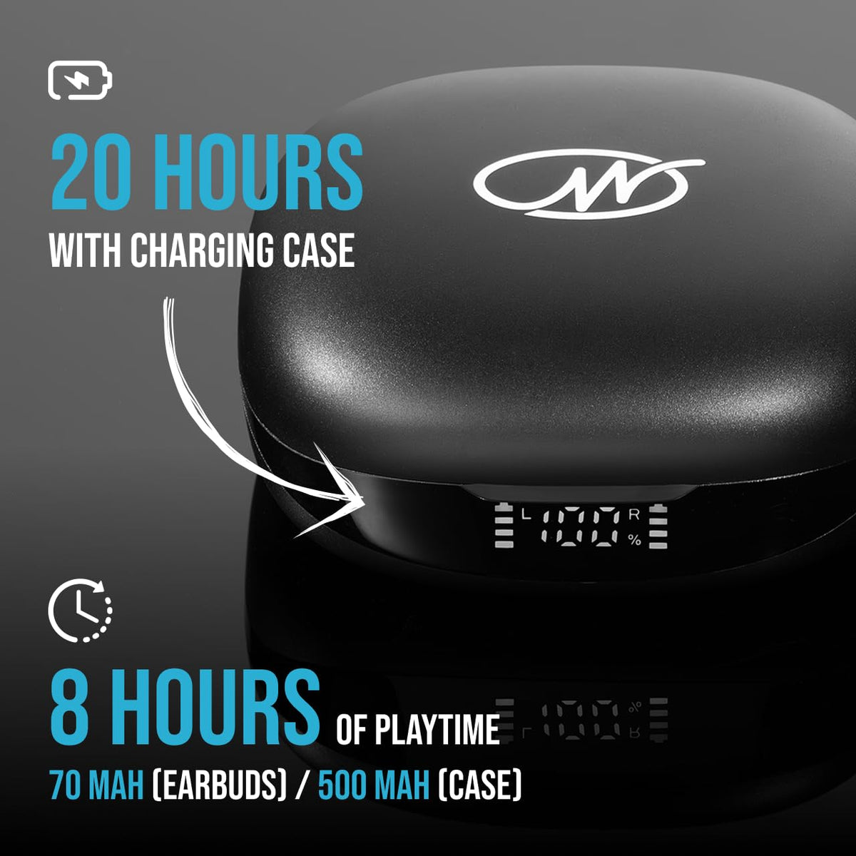 WALLA SOUND Wallabuds Immersive audio with strong bass for active listening.