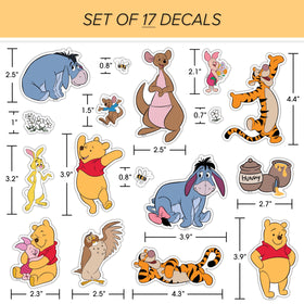 WALL PALZ Winnie the Pooh Eeyore thoughtful decal suits notebooks and water bottles with calm notes.