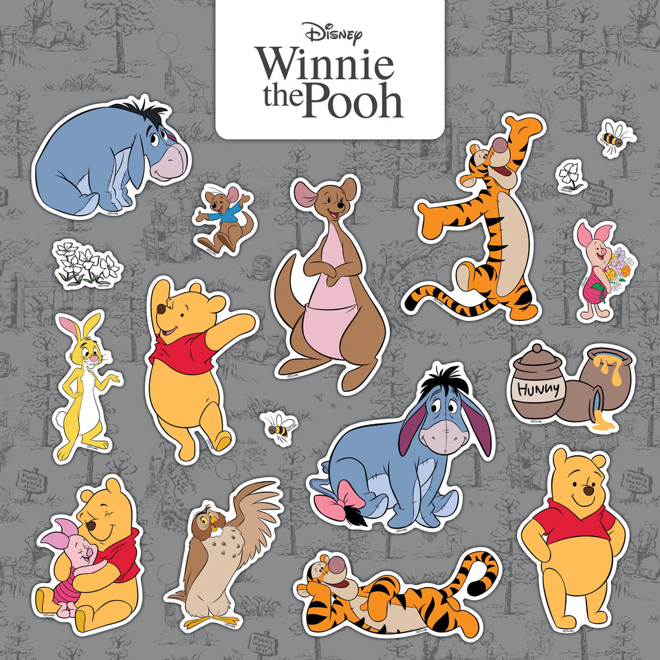 WALL PALZ Winnie the Pooh decal of Pooh and Piglet hug adds warm charm to personal items.