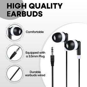 Waneni earbuds multi-color design, helps organize and identify student devices.