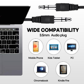 Waneni wired-design earbuds, no charging needed for continuous use.