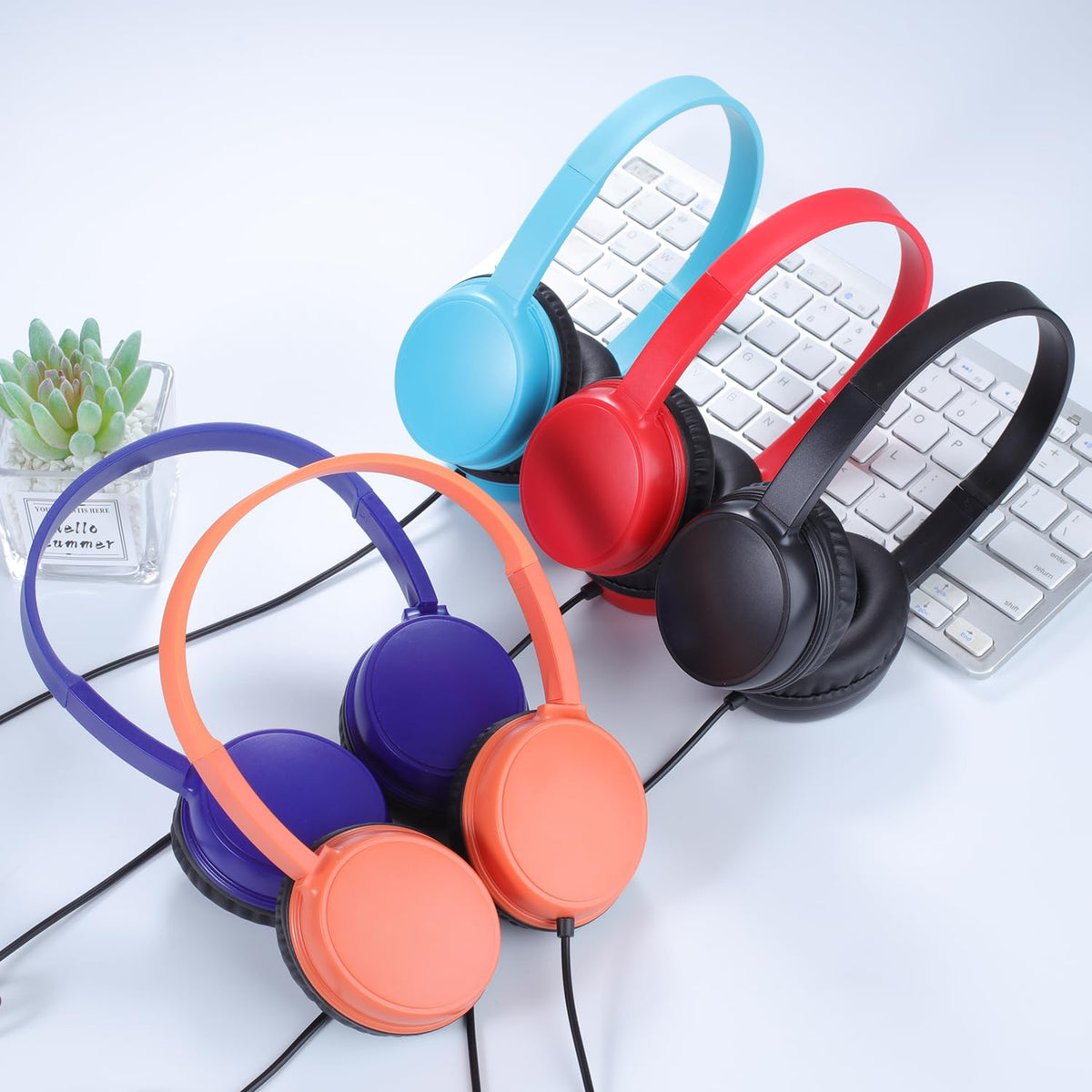 Waneni Kids Headphones wired 3-5mm jack, compatible with most devices.