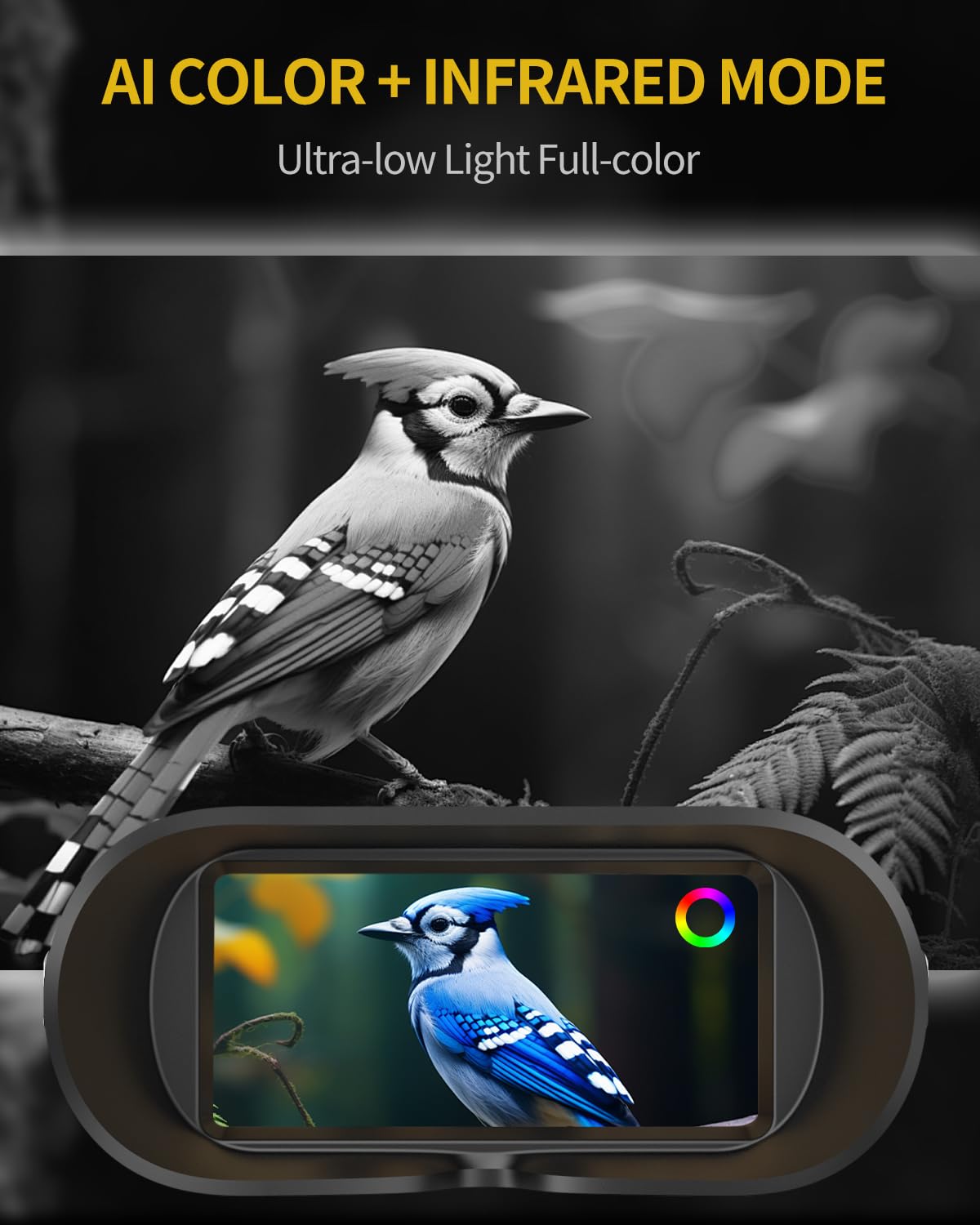Waaniynan IR night vision up to 3940ft for wildlife and security monitoring