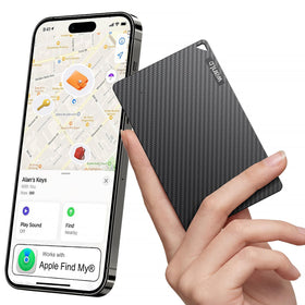 WANLD wallet tracker card with Apple Find My setup for precise wallet location
