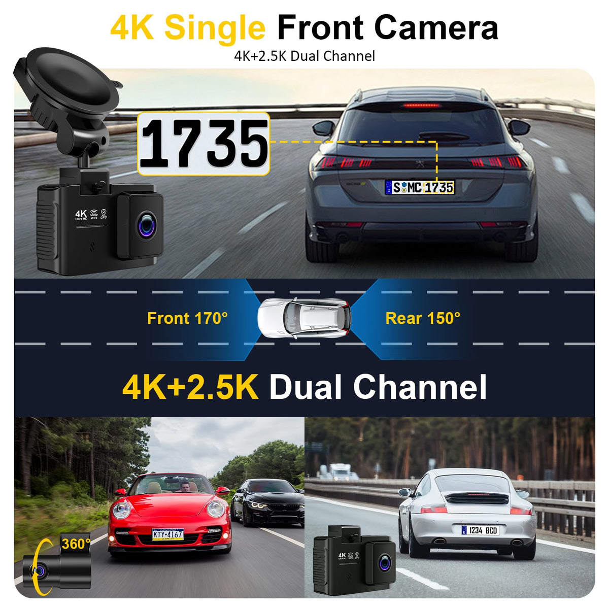 WANLIPO rear camera close-up showing 2.5K lens and wide-angle coverage benefit