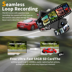 WANLIPO dash cam 5GHz WiFi enables fast transfers