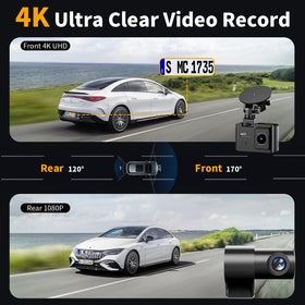 WANLIPO dash cam front 170-degree lens captures broad scenery