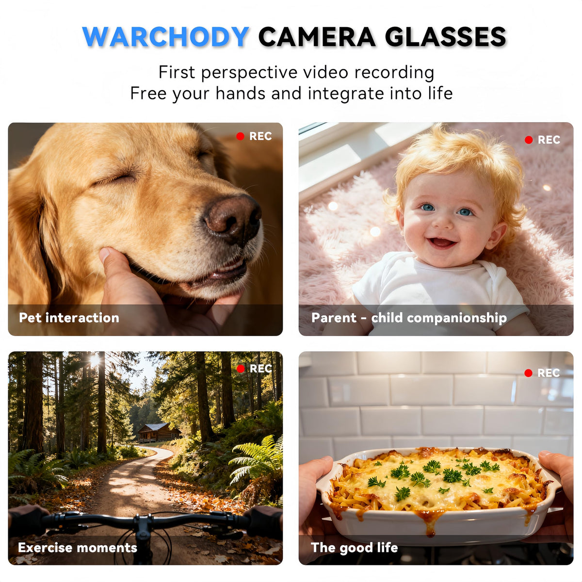 Warchody adaptive photochromic lenses darken outdoors for comfort.