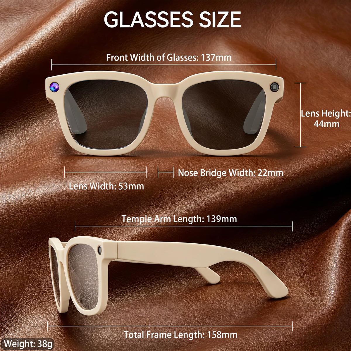 Warchody AI glasses 8MP camera detail for sharp footage