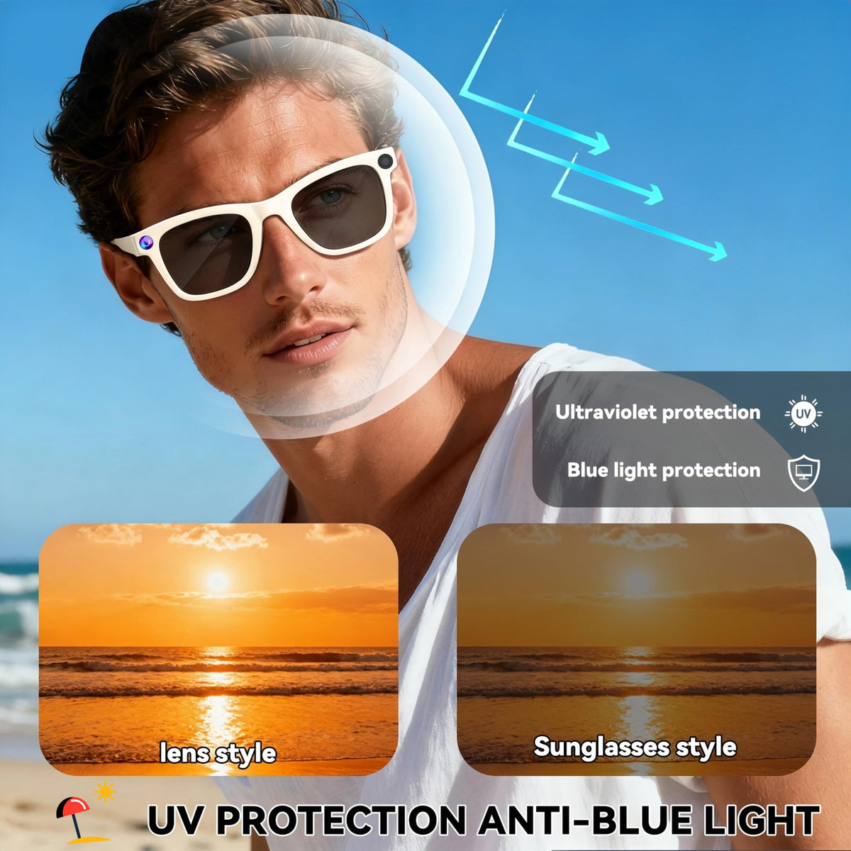 Warchody AI glasses detachable lenses for daily and outdoor use