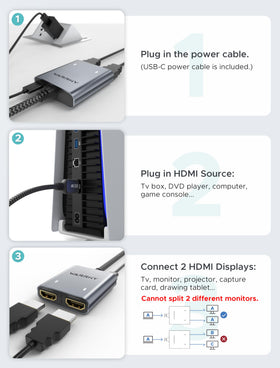 WARRKY braided HDMI cable included reduces clutter and extra cables