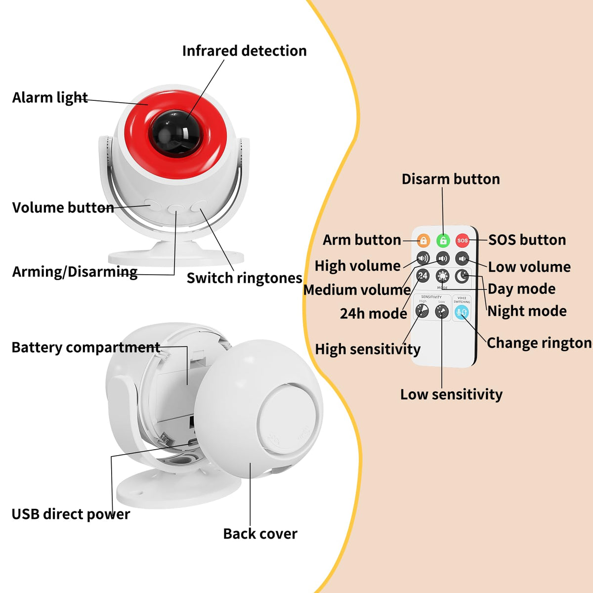 WARROXIDE in a home scene with dog demonstrating pet-safe chime monitoring and peace of mind