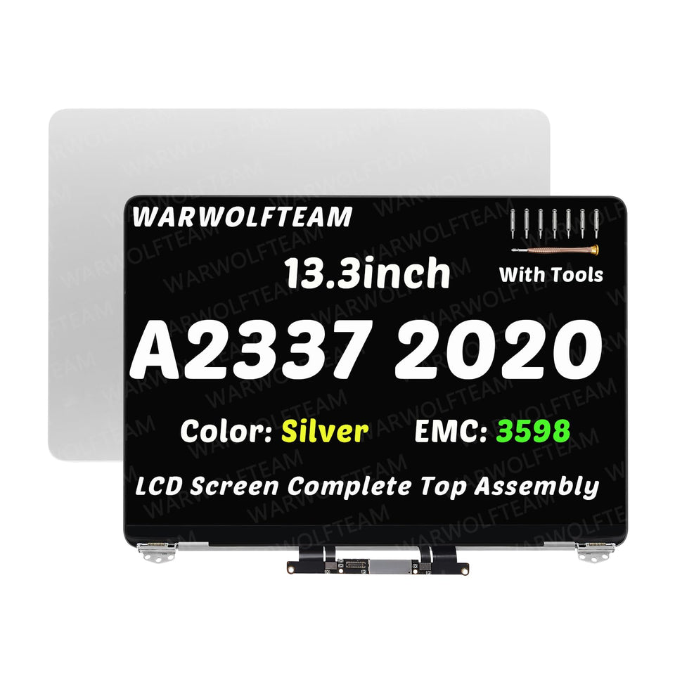 WARWOLFTEAM LCD screen for MacBook Air 13 front view delivers crisp 2560x1600 visuals.