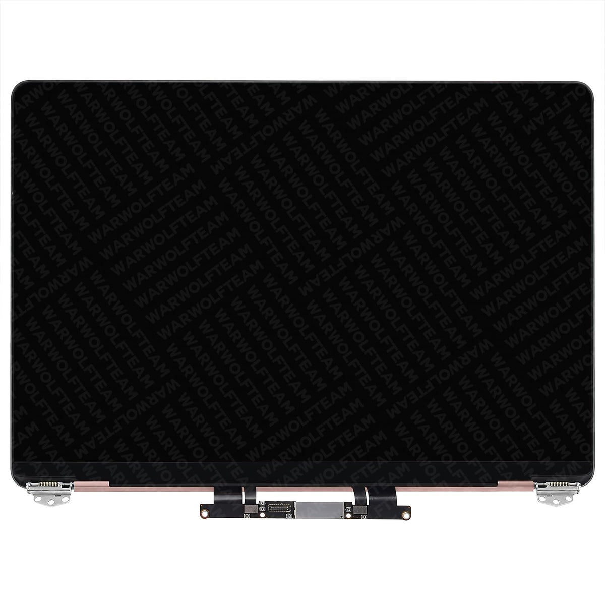 WARWOLFTEAM back view of 13.3-inch rose gold screen assembly showing connector area