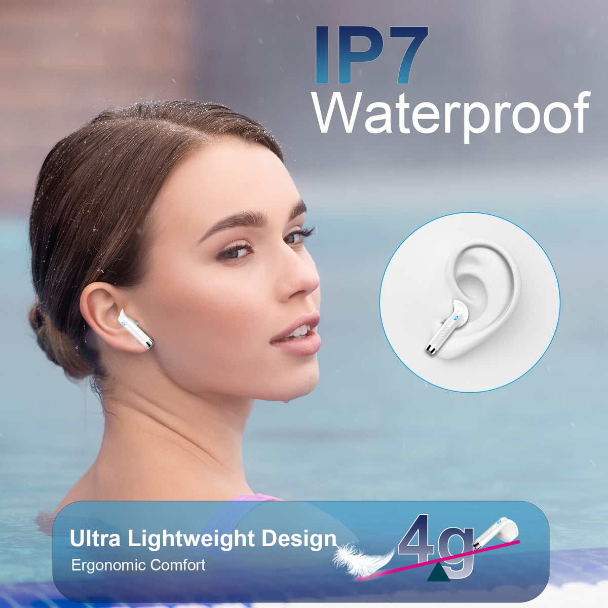 Wasart earbud touch control demonstration, showing easy hands-free use
