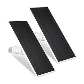 Wasserstein Solar Panel outdoor 2-pack powers Nest Cam Outdoor with solar energy.