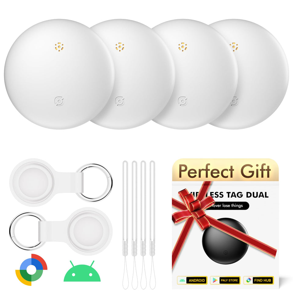 WATSABRO front packaging showing four white Android trackers and benefits