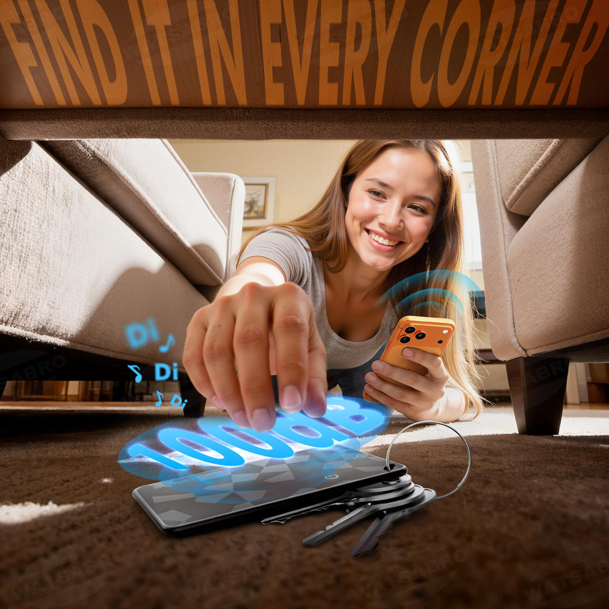 WATSABRO Wallet Tracker Card integrates with Find My and Find Hub ecosystems.
