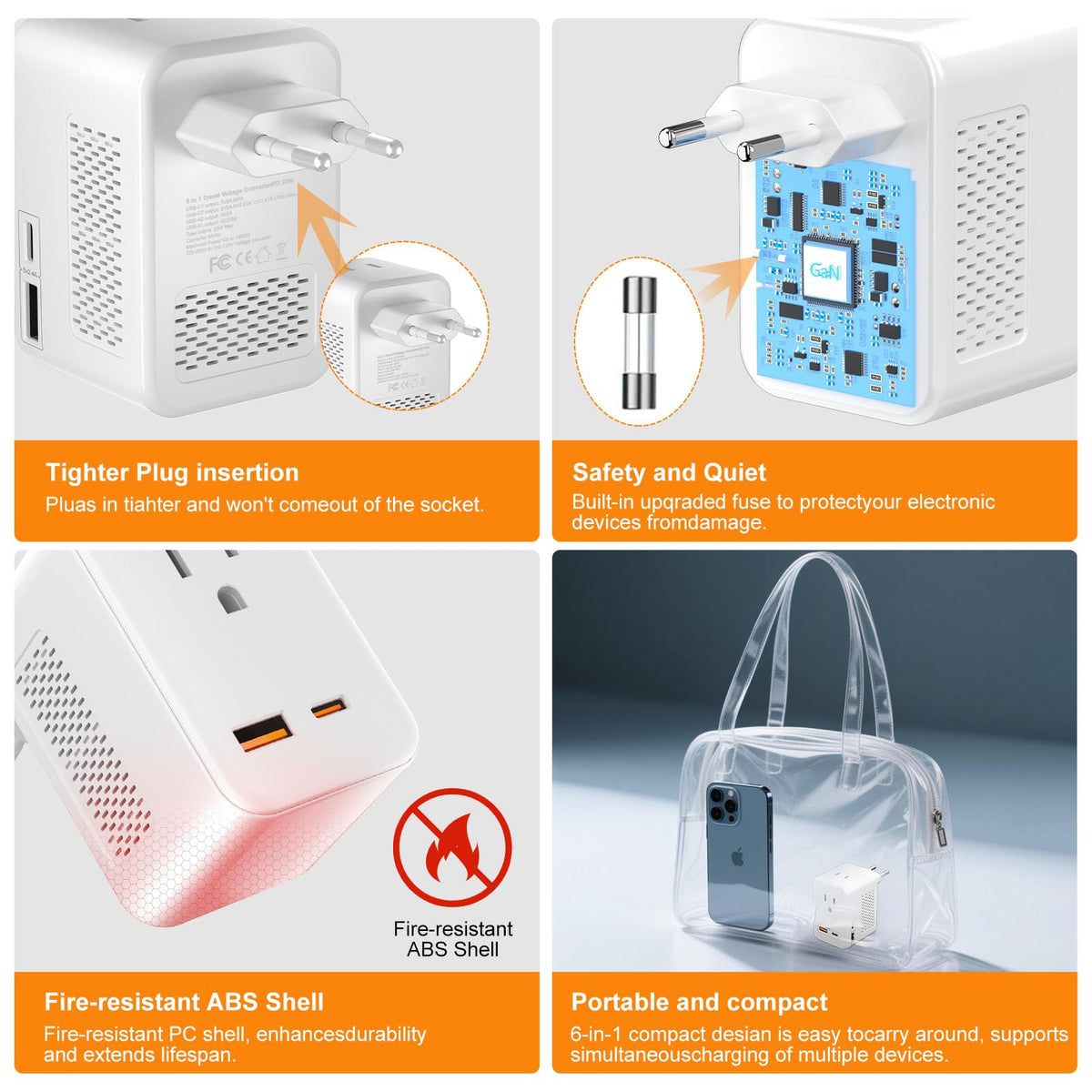 WAUDM with two US plug ports for convenient outlets.