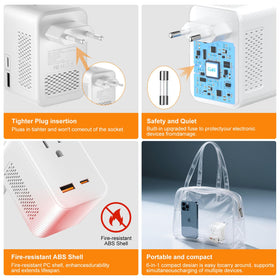 WAUDM with two US plug ports for convenient outlets.