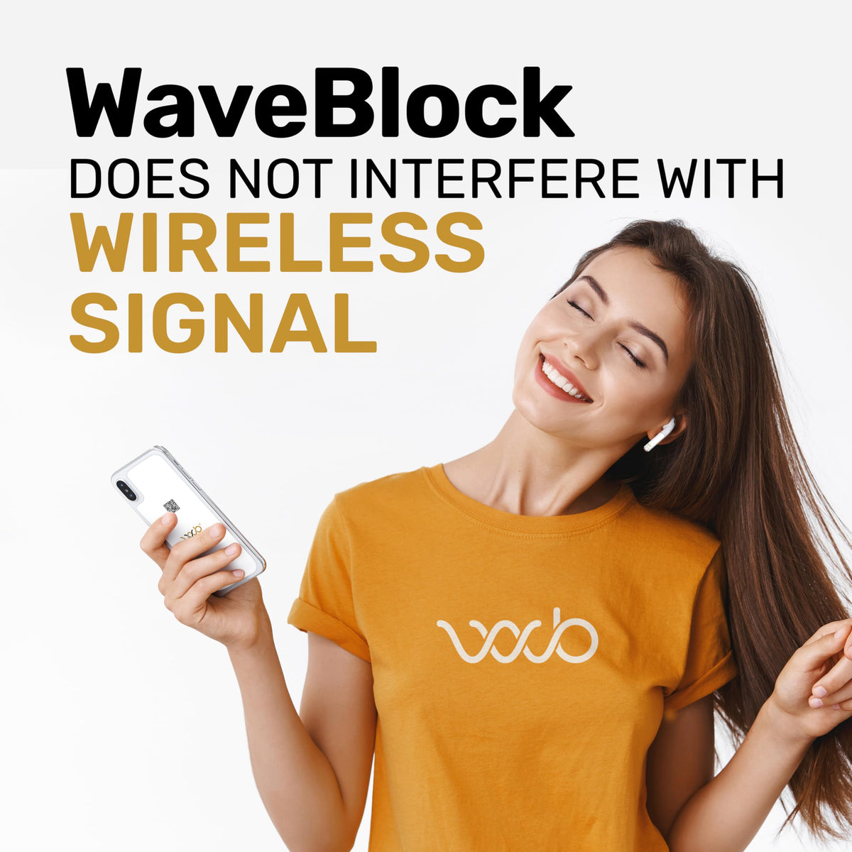 WaveBlock Classic lab-tested sticker, verified in FCC-certified labs for accuracy.