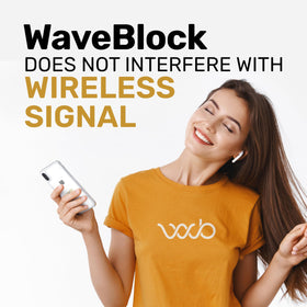 WaveBlock Classic lab-tested sticker, verified in FCC-certified labs for accuracy.