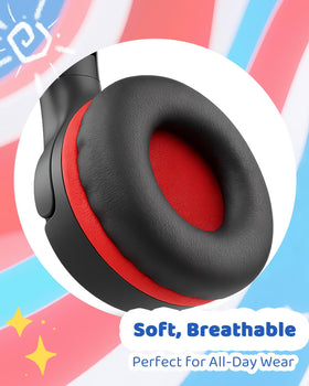 WaveBlend headphones with mic offer adjustable comfort for growing kids.