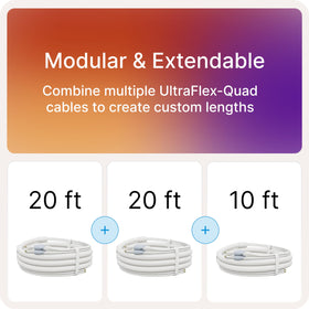 Waveform UltraFlex-Quad multi cable bundle showing four conductors for flexible routing.