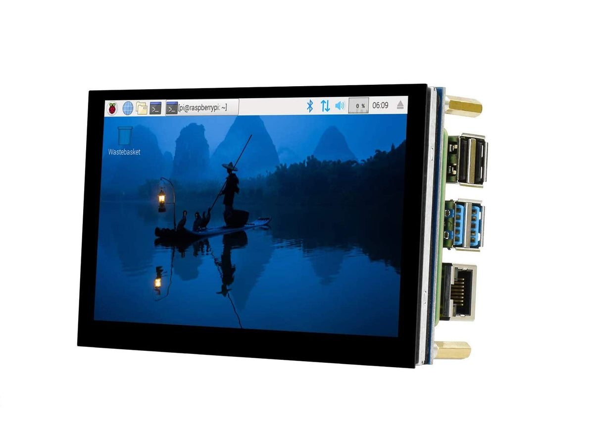 waveshare assembled small kiosk with display showing realistic project integration benefit