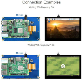 waveshare 800x480 screen displaying UI example showing sharp wide-angle clarity benefit
