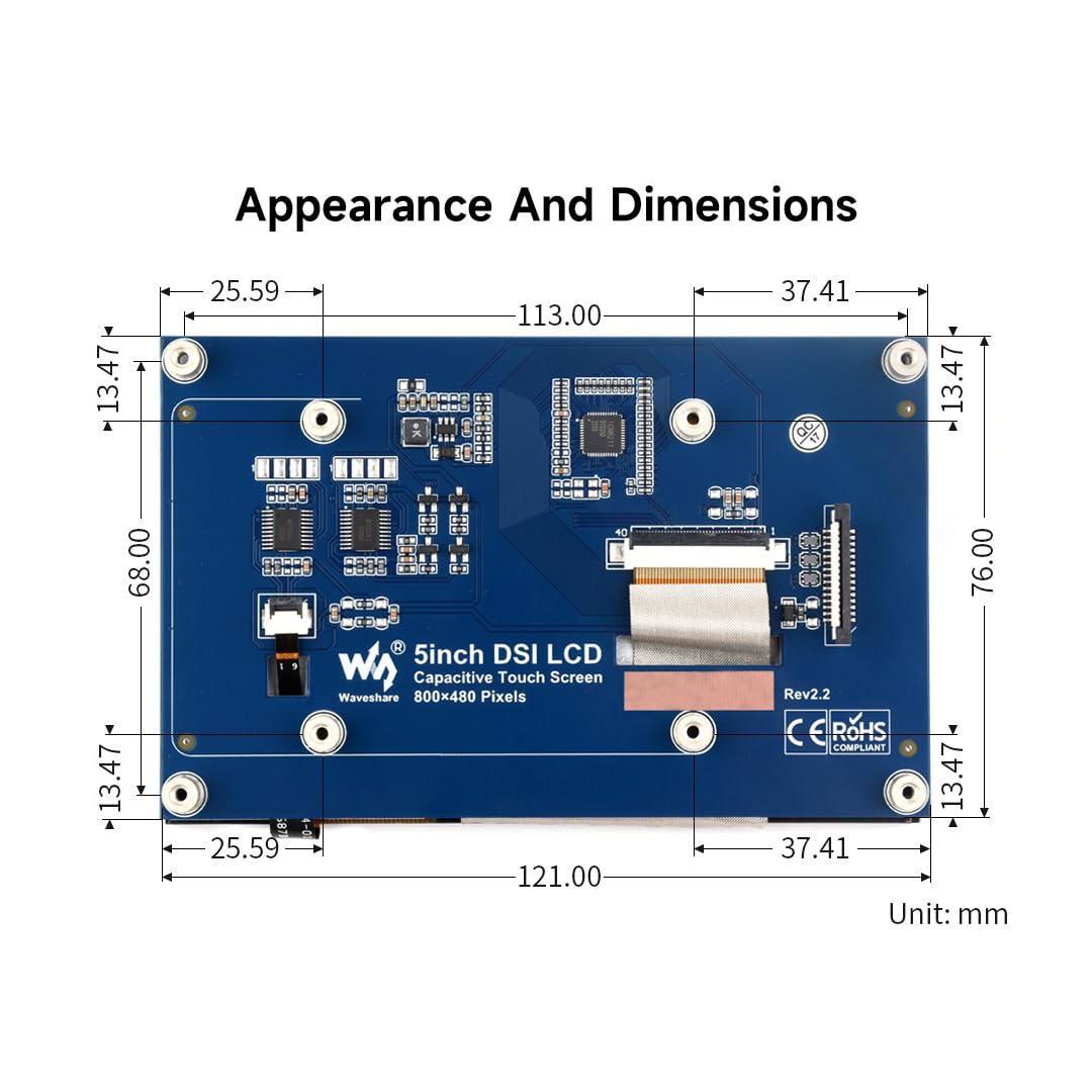 Waveshare multi-finger touch demo showing five-point responsiveness benefit