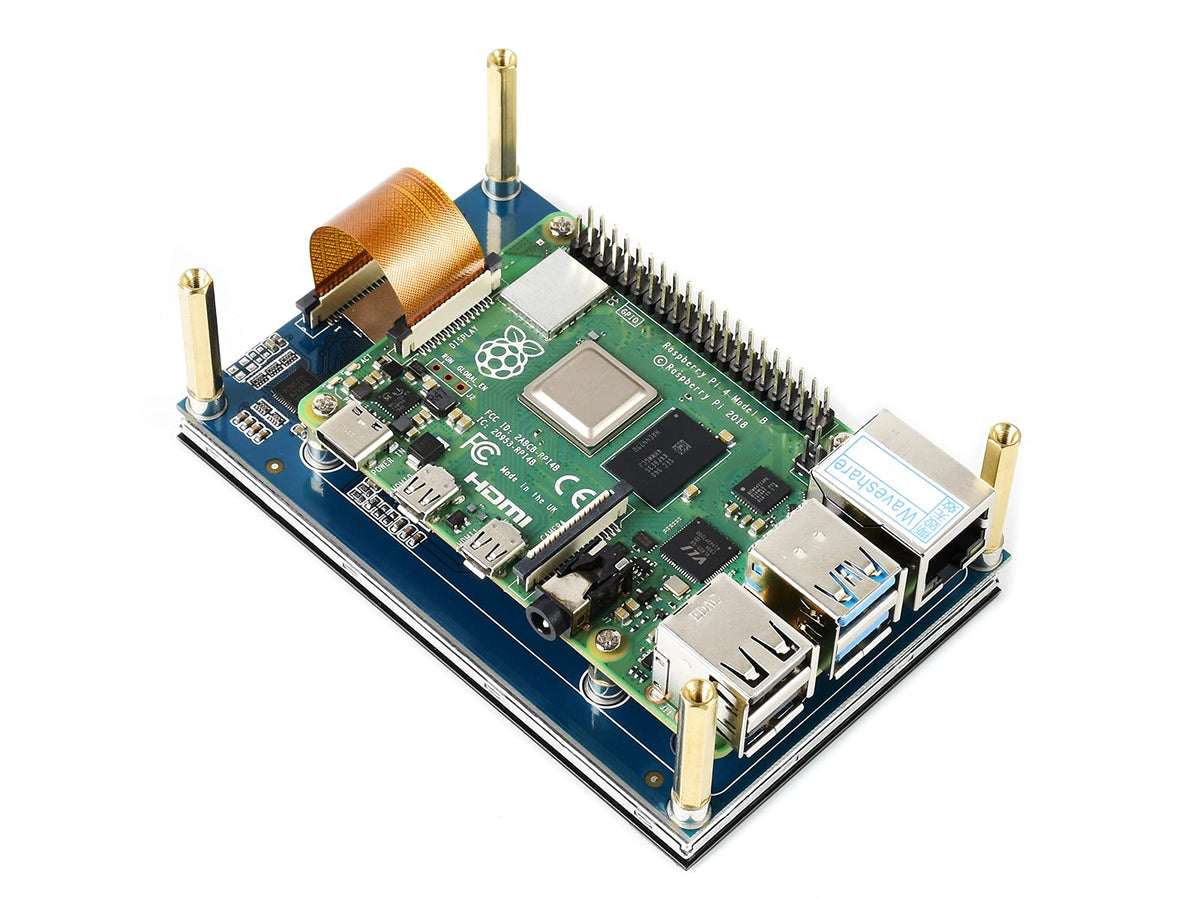 Waveshare placed on desktop as a small control panel for prototypes