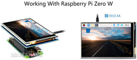 Waveshare dual-display setup showing expanded Raspberry Pi screen real estate