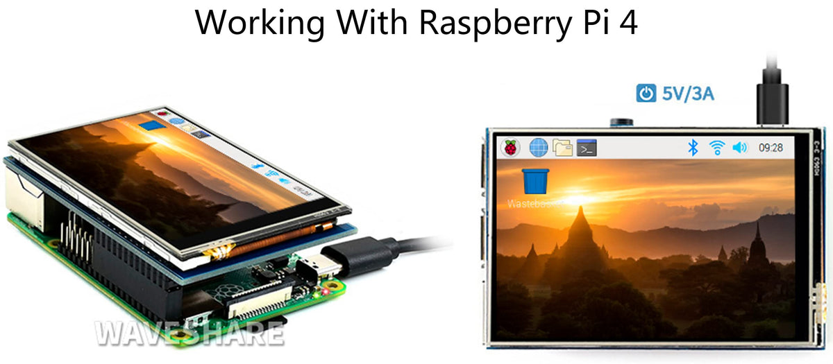 Waveshare Raspberry Pi attachment-ready setup demonstrating plug-and-play usability