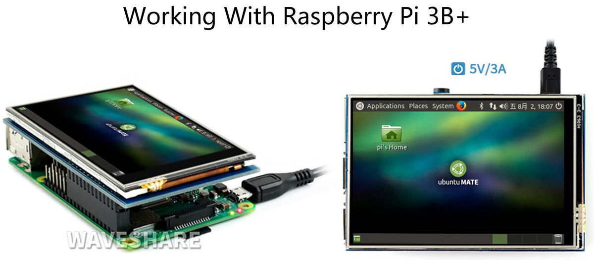 Waveshare touch pen in use illustrating touch navigation and interaction