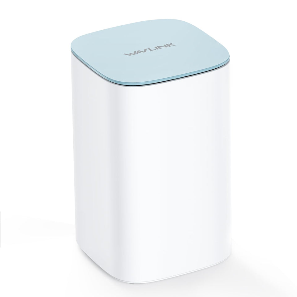 WAVLINK AX3000 front view showing sleek design and mesh functionality for reliable coverage